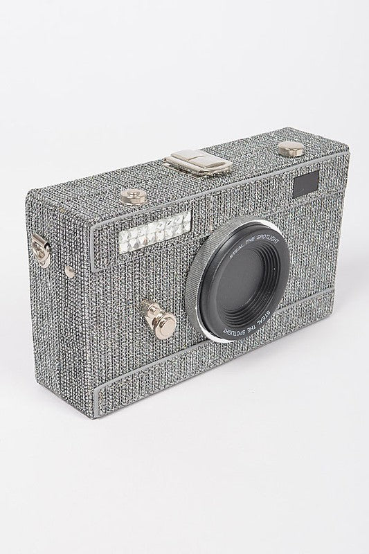 Metallic Camera Box Clutch-Artini Accessories-[option4]-[option5]-[option6]-[option7]-[option8]-Shop-Boutique-Clothing-for-Women-Online