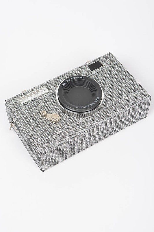 Metallic Camera Box Clutch-Artini Accessories-[option4]-[option5]-[option6]-[option7]-[option8]-Shop-Boutique-Clothing-for-Women-Online