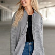 Mixed Houndstooth Button Up Top-Womens-Ave Shops-[option4]-[option5]-[option6]-[option7]-[option8]-Shop-Boutique-Clothing-for-Women-Online