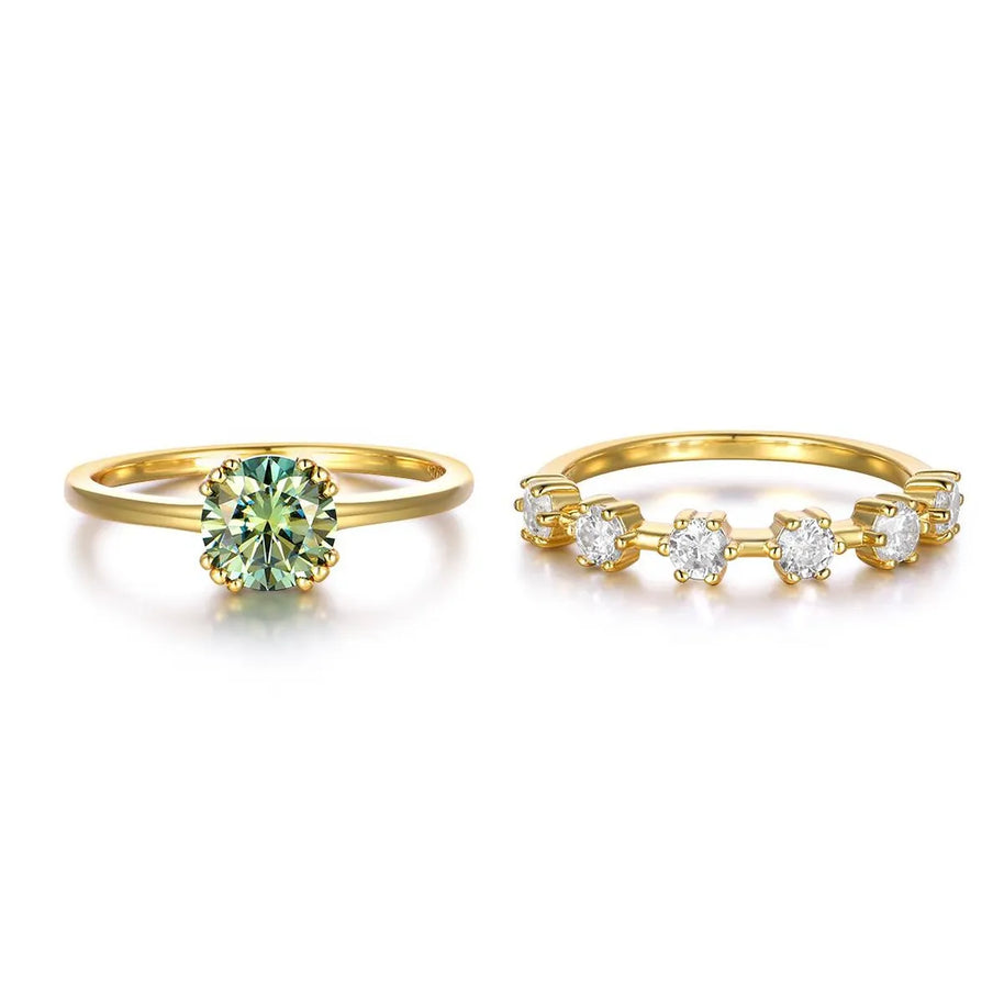 1 Carat Moissanite 925 Sterling Silver 2pcs Ring Set-rings-Trendsi-[option4]-[option5]-[option6]-[option7]-[option8]-Shop-Boutique-Clothing-for-Women-Online
