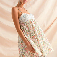 SO ME Mixed Floral Print Sleeveless Mini Dress-Dresses-Trendsi-[option4]-[option5]-[option6]-[option7]-[option8]-Shop-Boutique-Clothing-for-Women-Online