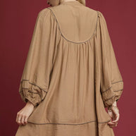 Umgee Boho Peasant Mini Dress with Trim Detail-Dresses-Trendsi-[option4]-[option5]-[option6]-[option7]-[option8]-Shop-Boutique-Clothing-for-Women-Online