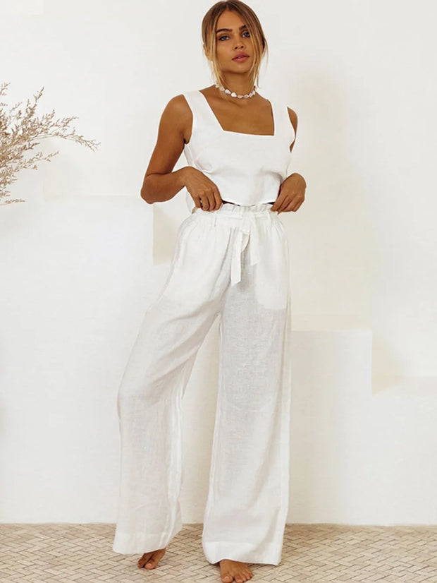 Square Neck Sleeveless Top and Pants Set-Sets-Trendsi-White-S-[option4]-[option5]-[option6]-[option7]-[option8]-Shop-Boutique-Clothing-for-Women-Online