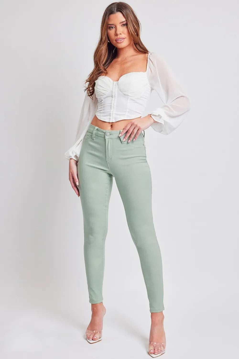 YMI Jeanswear Hyperstretch Mid-Rise Skinny Jeans-Jeans-Trendsi-Jade-S-[option4]-[option5]-[option6]-[option7]-[option8]-Shop-Boutique-Clothing-for-Women-Online