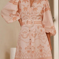 Printed Button Down Shirt Dress with Belt-Dresses-Trendsi-[option4]-[option5]-[option6]-[option7]-[option8]-Shop-Boutique-Clothing-for-Women-Online