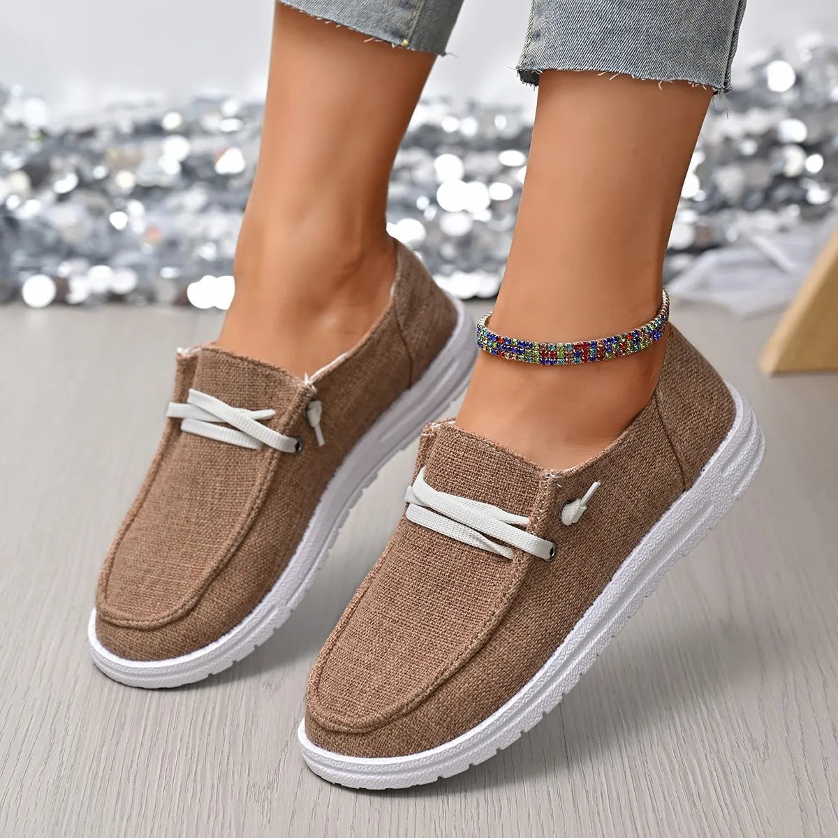 Round Toe Canvas Slip-Ons-120 Sneakers-Trendsi-Taupe-36(US5)-[option4]-[option5]-[option6]-[option7]-[option8]-Shop-Boutique-Clothing-for-Women-Online