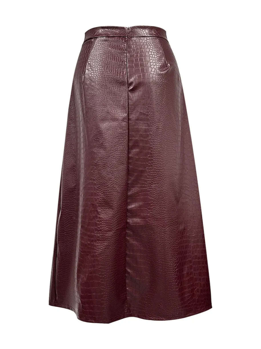 High Waist Midi Skirt-Skirts-Trendsi-[option4]-[option5]-[option6]-[option7]-[option8]-Shop-Boutique-Clothing-for-Women-Online