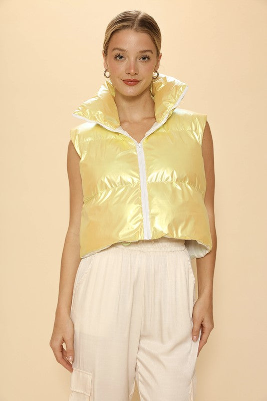 Metallic puffer vest-Miss Sparkling-[option4]-[option5]-[option6]-[option7]-[option8]-Shop-Boutique-Clothing-for-Women-Online