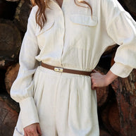 Casual Button Front Long Sleeve Romper-Sets-Trendsi-Beige-S-[option4]-[option5]-[option6]-[option7]-[option8]-Shop-Boutique-Clothing-for-Women-Online