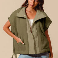 SO ME Over Sized Soft Sherpa Fur Sleeveless Vest Jacket-Vest-Trendsi-OLIVE-S-[option4]-[option5]-[option6]-[option7]-[option8]-Shop-Boutique-Clothing-for-Women-Online