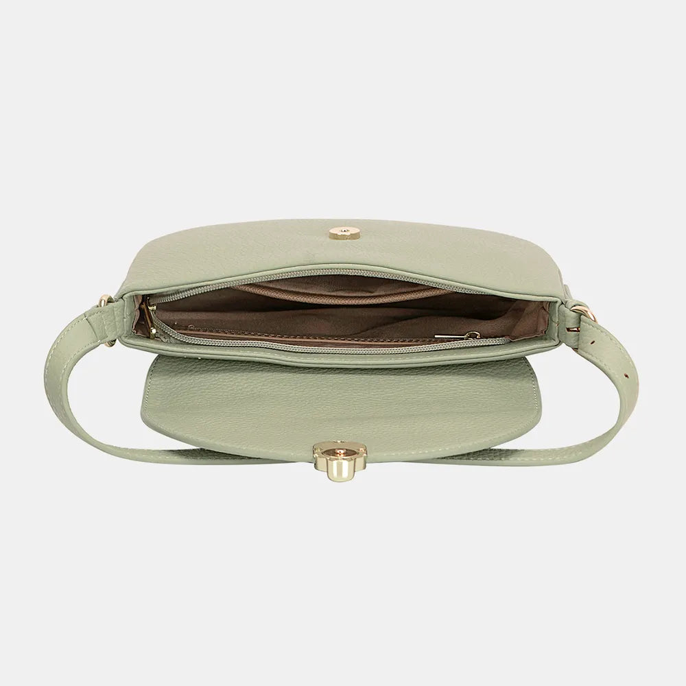 David Jones Metal Buckle Shoulder Bag-Bags-Trendsi-[option4]-[option5]-[option6]-[option7]-[option8]-Shop-Boutique-Clothing-for-Women-Online