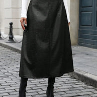 High Waist Midi Skirt-Skirts-Trendsi-Black-XS-[option4]-[option5]-[option6]-[option7]-[option8]-Shop-Boutique-Clothing-for-Women-Online