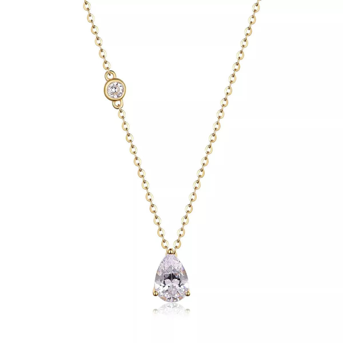 1.25 Carat Moissanite 925 Sterling Silver Teardrop Necklace-NECKLACE-Trendsi-[option4]-[option5]-[option6]-[option7]-[option8]-Shop-Boutique-Clothing-for-Women-Online