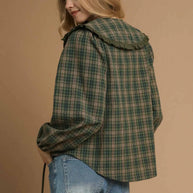 Umgee Full Size Plaid Ruffle Collar Blouse-Blouses-Trendsi-[option4]-[option5]-[option6]-[option7]-[option8]-Shop-Boutique-Clothing-for-Women-Online