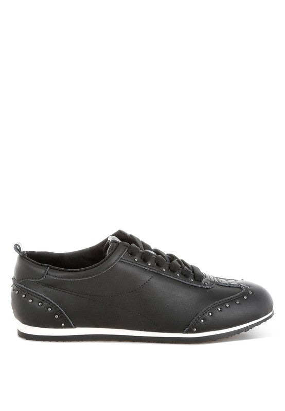 Odaya Studded Real Soft Leather Sneakers-Rag Company-[option4]-[option5]-[option6]-[option7]-[option8]-Shop-Boutique-Clothing-for-Women-Online