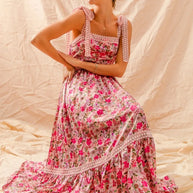 SO ME Floral Maxi Dress With Ribbon Tie Lace Strap-Dresses-Trendsi-[option4]-[option5]-[option6]-[option7]-[option8]-Shop-Boutique-Clothing-for-Women-Online