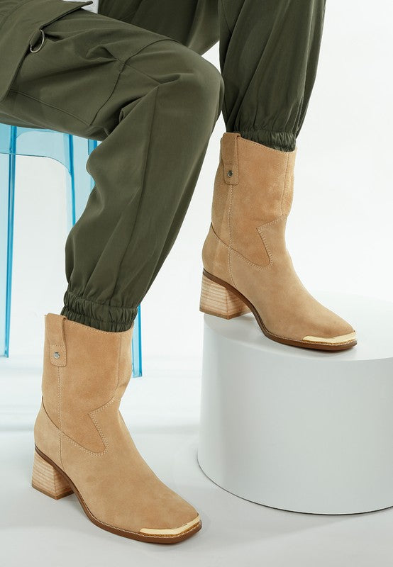 Emberly Suede Square Toe Ankle Boots-Rag Company-[option4]-[option5]-[option6]-[option7]-[option8]-Shop-Boutique-Clothing-for-Women-Online