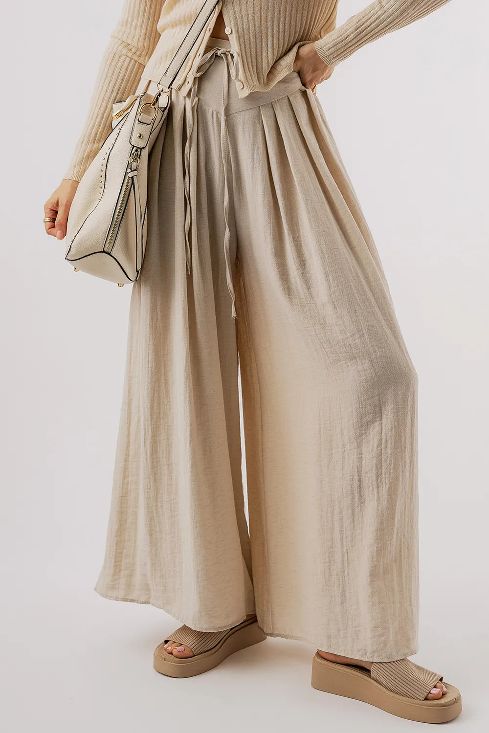 Tied Wide Leg Pants-Pants-Trendsi-[option4]-[option5]-[option6]-[option7]-[option8]-Shop-Boutique-Clothing-for-Women-Online