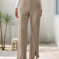 High-Waisted Slit Pants-Pants-Trendsi-[option4]-[option5]-[option6]-[option7]-[option8]-Shop-Boutique-Clothing-for-Women-Online