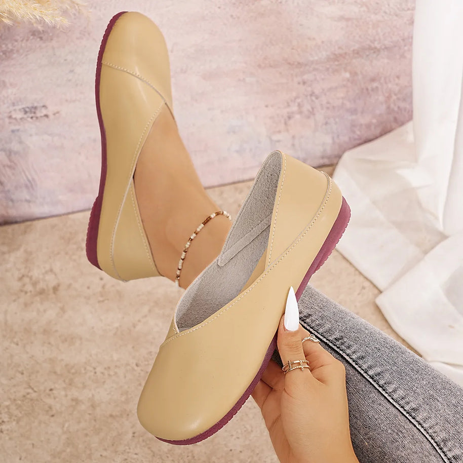 Round Toe Flats Slip-Ons-135 Flats-Trendsi-[option4]-[option5]-[option6]-[option7]-[option8]-Shop-Boutique-Clothing-for-Women-Online
