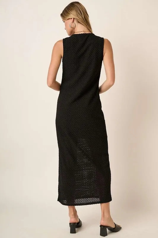 Mittoshop Side Slit Round Neck Sleeveless Dress-Dresses-Trendsi-[option4]-[option5]-[option6]-[option7]-[option8]-Shop-Boutique-Clothing-for-Women-Online