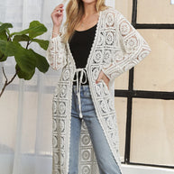 ADORA Long Sleeves Crochet Elastic Cardigan-Cardigans-Trendsi-[option4]-[option5]-[option6]-[option7]-[option8]-Shop-Boutique-Clothing-for-Women-Online