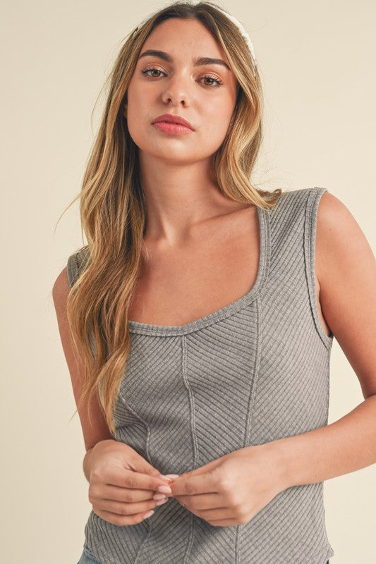 Adelle Tank-Aemi + Co-HEATHER GRAY-S-[option4]-[option5]-[option6]-[option7]-[option8]-Shop-Boutique-Clothing-for-Women-Online
