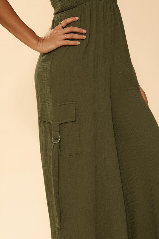Smocked wide leg cargo jumpsuit-Miss Sparkling-[option4]-[option5]-[option6]-[option7]-[option8]-Shop-Boutique-Clothing-for-Women-Online
