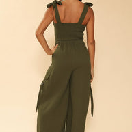 Smocked wide leg cargo jumpsuit-Miss Sparkling-[option4]-[option5]-[option6]-[option7]-[option8]-Shop-Boutique-Clothing-for-Women-Online
