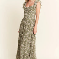 Jade By Jane Ruffle Sleeve Tiered Maxi Dress-Dresses-Trendsi-[option4]-[option5]-[option6]-[option7]-[option8]-Shop-Boutique-Clothing-for-Women-Online