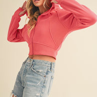 Deva Cropped Hooded Jacket-Aemi + Co-[option4]-[option5]-[option6]-[option7]-[option8]-Shop-Boutique-Clothing-for-Women-Online