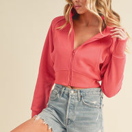 Deva Cropped Hooded Jacket-Aemi + Co-[option4]-[option5]-[option6]-[option7]-[option8]-Shop-Boutique-Clothing-for-Women-Online