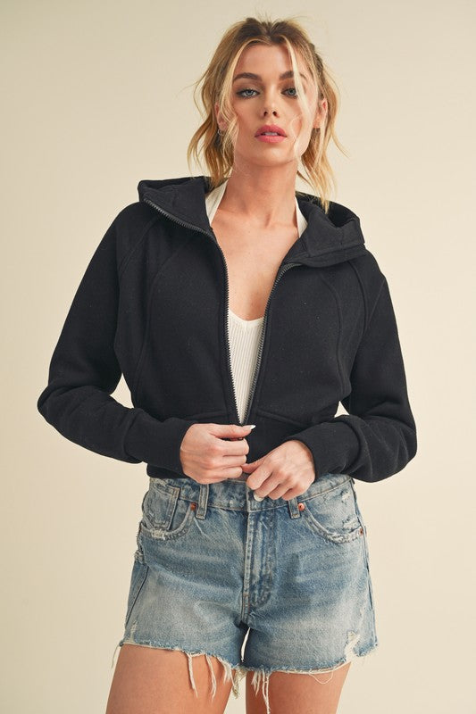 Deva Cropped Hooded Jacket-Aemi + Co-[option4]-[option5]-[option6]-[option7]-[option8]-Shop-Boutique-Clothing-for-Women-Online
