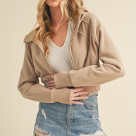 Deva Cropped Hooded Jacket-Aemi + Co-[option4]-[option5]-[option6]-[option7]-[option8]-Shop-Boutique-Clothing-for-Women-Online