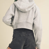 Deva Cropped Hooded Jacket-Aemi + Co-[option4]-[option5]-[option6]-[option7]-[option8]-Shop-Boutique-Clothing-for-Women-Online