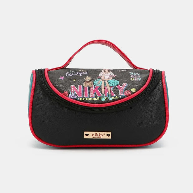 Nicole Lee USA Nikky Contrast Makeup Bag-Bags-Trendsi-EyeContact-One Size-[option4]-[option5]-[option6]-[option7]-[option8]-Shop-Boutique-Clothing-for-Women-Online