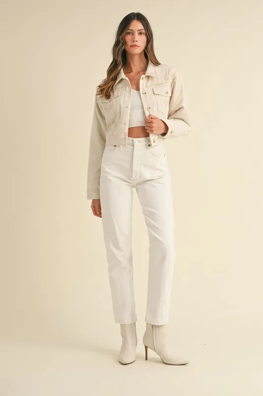 MABLE Embroidered Quilted Cropped Jacket-Coats & Jackets-Trendsi-[option4]-[option5]-[option6]-[option7]-[option8]-Shop-Boutique-Clothing-for-Women-Online