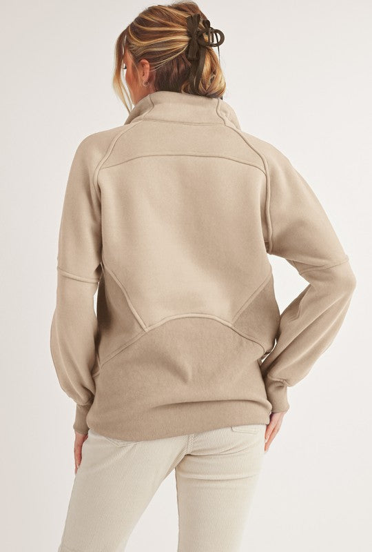 Long Dove Funnel Neck Half Long Zip-Aemi + Co-[option4]-[option5]-[option6]-[option7]-[option8]-Shop-Boutique-Clothing-for-Women-Online