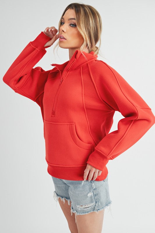Long Dove Funnel Neck Half Long Zip-Aemi + Co-[option4]-[option5]-[option6]-[option7]-[option8]-Shop-Boutique-Clothing-for-Women-Online