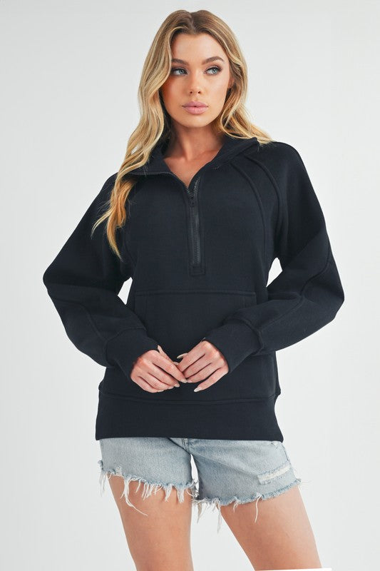 Long Dove Funnel Neck Half Long Zip-Aemi + Co-[option4]-[option5]-[option6]-[option7]-[option8]-Shop-Boutique-Clothing-for-Women-Online