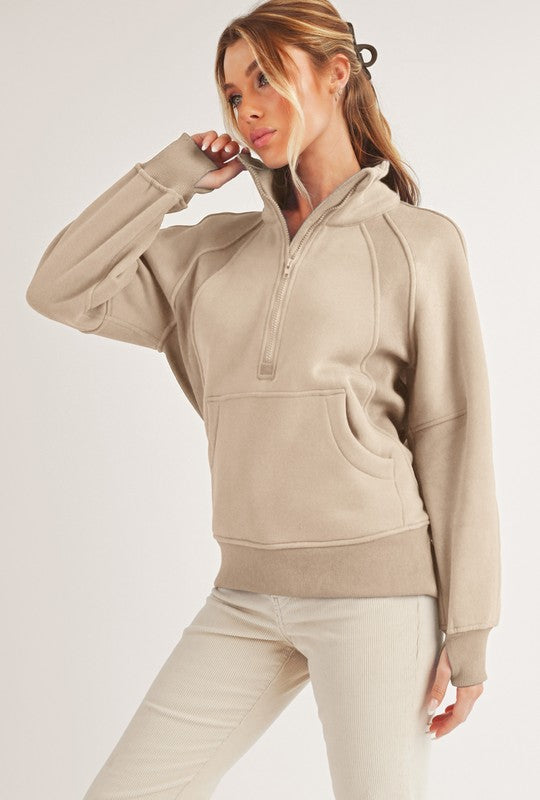 Long Dove Funnel Neck Half Long Zip-Aemi + Co-[option4]-[option5]-[option6]-[option7]-[option8]-Shop-Boutique-Clothing-for-Women-Online