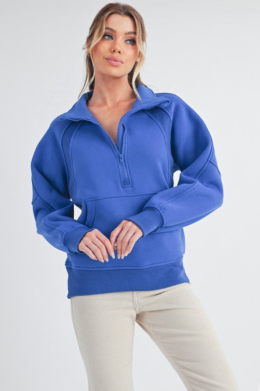 Long Dove Funnel Neck Half Long Zip-Aemi + Co-[option4]-[option5]-[option6]-[option7]-[option8]-Shop-Boutique-Clothing-for-Women-Online