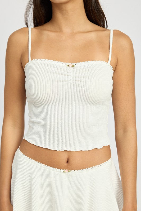 CINCH FRONT CAMI TOP-Emory Park-[option4]-[option5]-[option6]-[option7]-[option8]-Shop-Boutique-Clothing-for-Women-Online