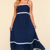 Ric Rac Square Neck Fit and Flare Maxi Dress-Dresses-Ave Shops-[option4]-[option5]-[option6]-[option7]-[option8]-Shop-Boutique-Clothing-for-Women-Online
