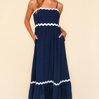 Ric Rac Square Neck Fit and Flare Maxi Dress-Dresses-Ave Shops-[option4]-[option5]-[option6]-[option7]-[option8]-Shop-Boutique-Clothing-for-Women-Online