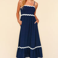 Ric Rac Square Neck Fit and Flare Maxi Dress-Dresses-Ave Shops-[option4]-[option5]-[option6]-[option7]-[option8]-Shop-Boutique-Clothing-for-Women-Online