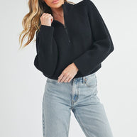 Debbie Half-Zip Sweater-Aemi + Co-BLACK-S-[option4]-[option5]-[option6]-[option7]-[option8]-Shop-Boutique-Clothing-for-Women-Online