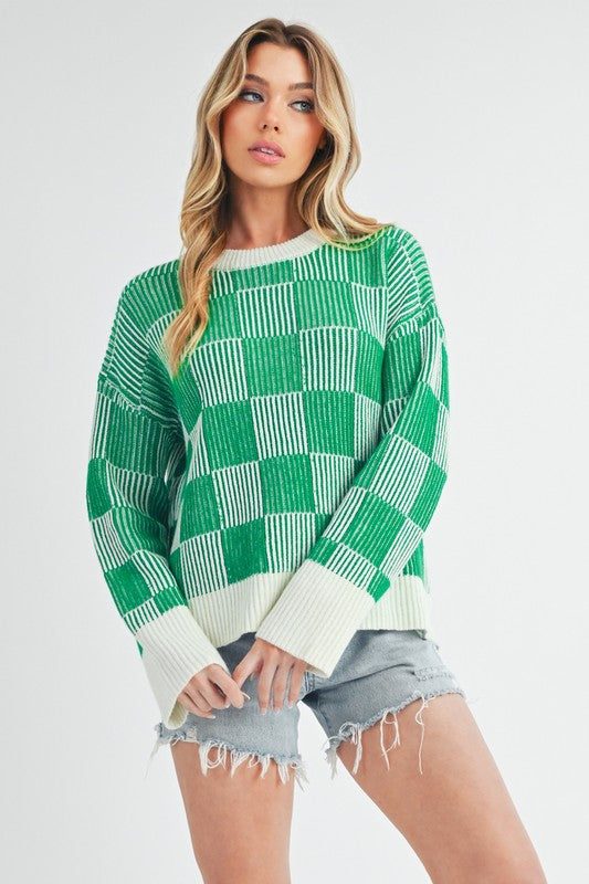 Catalina Sweater-Aemi + Co-GREEN/MILK-S-[option4]-[option5]-[option6]-[option7]-[option8]-Shop-Boutique-Clothing-for-Women-Online