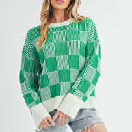 Catalina Sweater-Aemi + Co-GREEN/MILK-S-[option4]-[option5]-[option6]-[option7]-[option8]-Shop-Boutique-Clothing-for-Women-Online