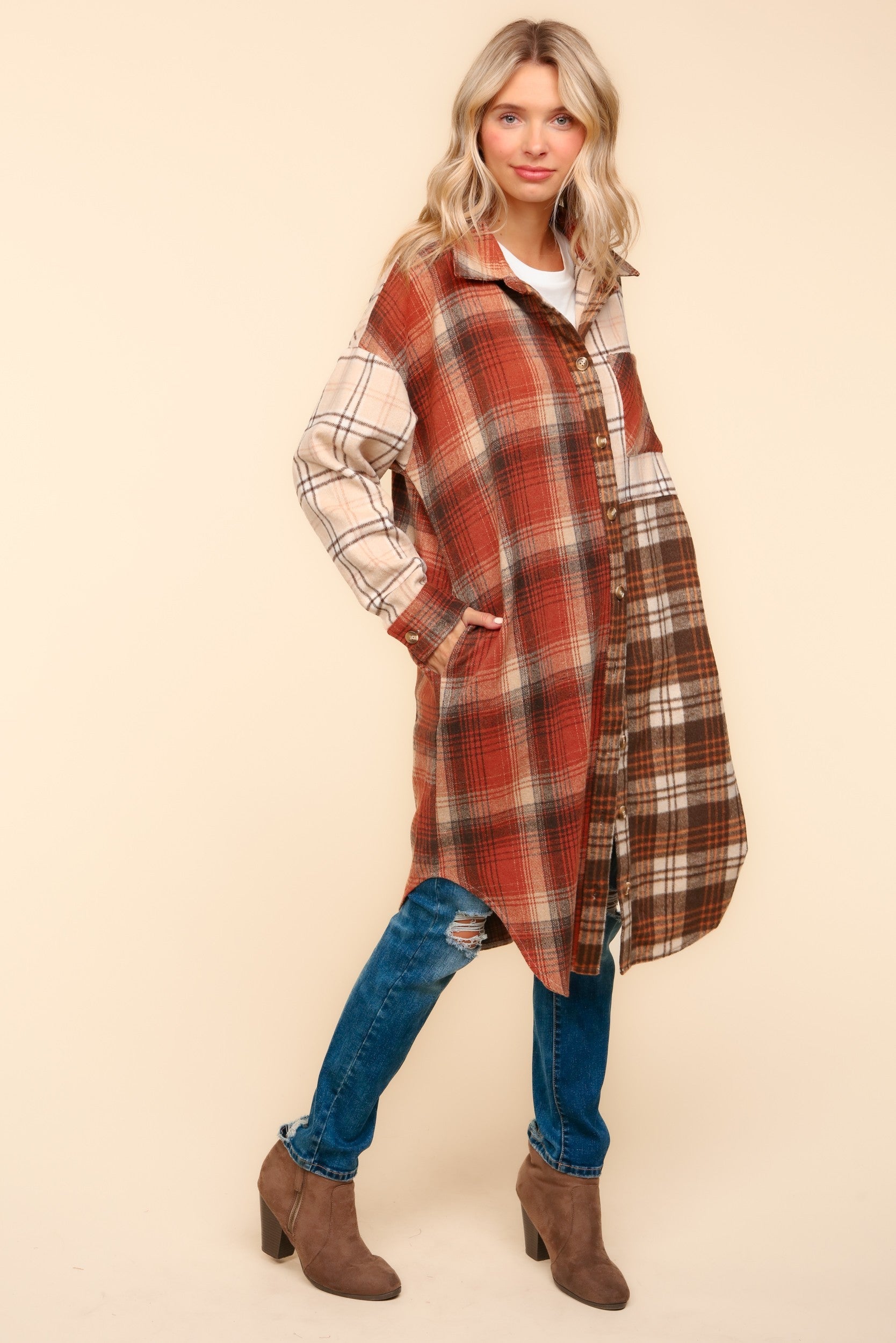 Flannel Plaid Oversized Shacket with Pockets-Womens-Ave Shops-[option4]-[option5]-[option6]-[option7]-[option8]-Shop-Boutique-Clothing-for-Women-Online
